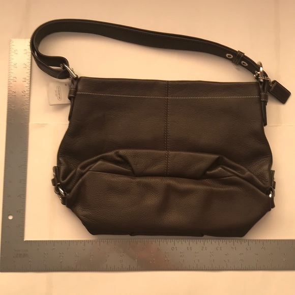 Coach dark brown pebble leather purse - Picture 1 of 3